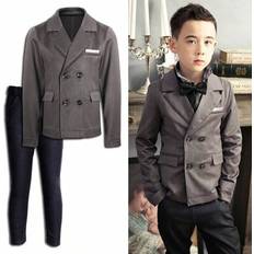 Pocket Blazers Children's Clothing Shein Boys Kids Formal Blazer Junior Senior Smart Suit