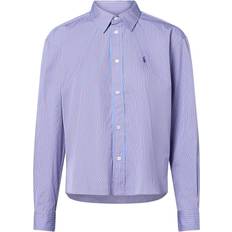 Polo Ralph Lauren Stribede Bluser Polo Ralph Lauren Regular Fit Hemdbluse Logo Stitching Lavender - Mischfarben