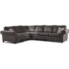 Brown - Corner Sofas Furnishings For Less UK 6 L Shape Large Corner Sofa 2 Seater