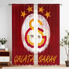Gardiner & Tillbehör Temu 1905 Red Golden Stars Curtains