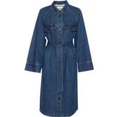 Blå - Trenchcoats Frakker Saint Tropez IlbaSZ Denim Coat Overgangsfrakke - Blue Denim