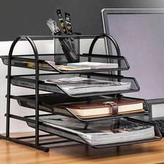 Letter Trays Shein Mesh Desk Organiser 4 Tier Letter Tray