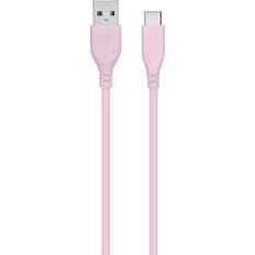 USB-A Till USB-C Kabel 2m Rosa