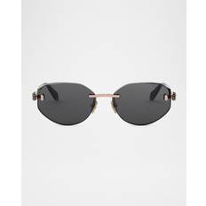 Solbriller Bvlgari Serpenti Forever Oval Sunglasses - Pink/Grey