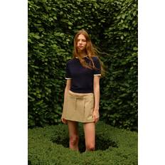 H&M T-Shirt aus Feinstrick Damen - Marineblau