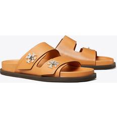 Tory Burch Brown Slippers & Sandals Tory Burch Turnlock Sport Slide