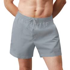 Calvin Klein Herre Badebukser Calvin Klein Medium Drawstring Swim Shorts Logo Tape - Grey