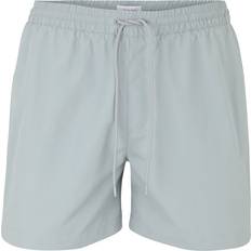Calvin Klein S Badebukser Calvin Klein Medium Drawstring Swim Shorts Logo Tape - Grey
