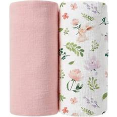 Baby swaddle blankets Shein 2pcs Soft Cotton Baby Swaddle Blankets