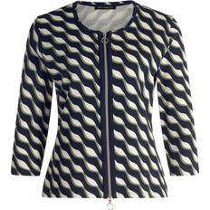 Betty Barclay Jackor Betty Barclay Graphic Print Zip Up Jacket - Navy