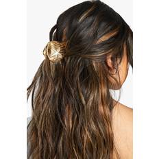 Hair Products boohoo Womens Gold Shell Claw Clip One Size