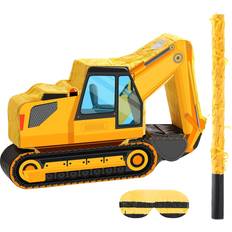 Birthdays Piñatas Temu Excavator Pinata Set With Eyemask And Bat