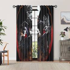 Gardiner & Tillbehör Temu Vintage Band Pattern Blackout Curtains