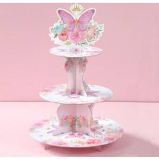 Pink Cake Stands Shein Pink Butterfly Style Holder Cake Stand