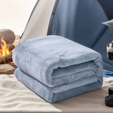Temu Solid Color Fleece Throw Blanket Filt