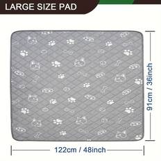 Temu Extra Large Gray Printed Washable Dog Pads