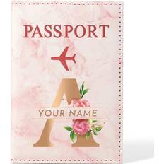 Passport Covers Shein Custom Name A-Z Letters Passport Wallet - Personalized Leather