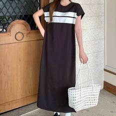 Shein Teen Girls Dresses Black White Color Block - Black White