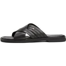 Tommy Hilfiger Sandalen Tommy Hilfiger Leren Instapsandaal Muiltjes - Zwart