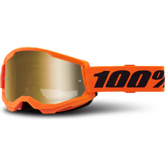 Motorcycle Goggles 100% Crossbriller Strata 2 Junior - Neonorange Guld