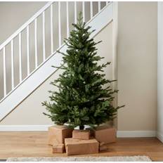 B&Q Artificial Natural Green Hinged Indoor Traditional 6ft Christmas Tree