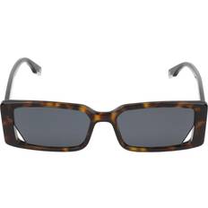 Fendi Unisex Solbriller Fendi Uld Rektangulære Solbriller Med Skråt - Brun