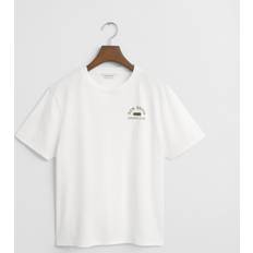 Gant 158/164 T-shirts Gant Graphic Short Sleeve T-Shirt - White