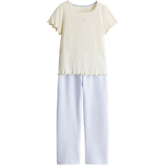 Bomull Pyjamasar H&M Trikåpyjamas - Ljusgul