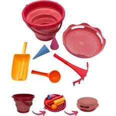 Schildkröt Sand 7in1 Toys Taitettava kauhasetti, punainen