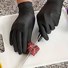 Shein Plastic Disposable Gloves PVC Oil Water Resistant - Black