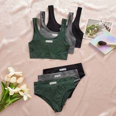 Shein Seamless Bra And Panty Set 3pcs