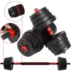 Temu 30kg Adjustable Dumbbells Set With Barbell