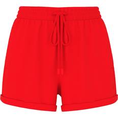 PINK Ivy Fleece Rolled Hem Shorts - Red
