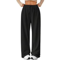Shein Tall Soft White Knitted Home Baggy Pants, Loose Pants