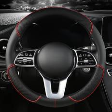 Steering Wheel Cover Temu Luxury Embossed Leather Steeling Wheel Cover