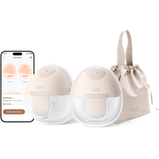 Breast Pumps Eufy wearable breast pump e10 hands-free app control personalized smart rhythm White mm