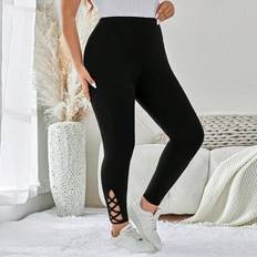 Shein Luneh Plus Size Hollow-Out Fitness Leggings
