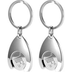 Shopping Cart Token Keychains Compact Portable Durable Alloy