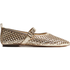 Ballerinasko H&M Perforated Mary Jane Ballet - Gold