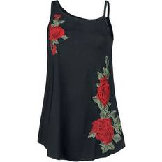 Båtringning - Dam Linnen Innocent Topp Love Rose Vest - Svart