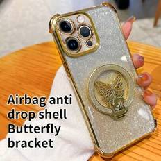 Shein Luxury Butterfly Glitter Stand Magnetic Ring