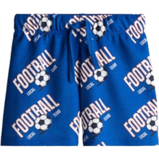 Kinderbekleidung H&M Printed Sweatshorts - Bright Blue/Football (1228402026)