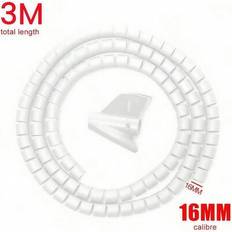 Shein 16Mm x 3M White Cable Organizer With Clip