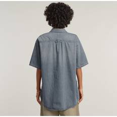 G-Star Shirts G-Star Relaxed Blue Shirt Casual Short Sleeve Organic Cotton - Blue