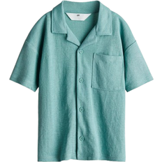 Polyamide Tops Children's Clothing H&M Piqué Resort Shirt - Turquoise (1241004004)