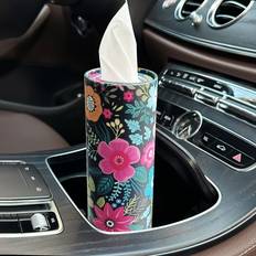 Pink Beauty Flower Car Tissue Box