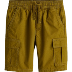 H&M Cotton Poplin Cargo Shorts - Dark Khaki Green (1282640001)