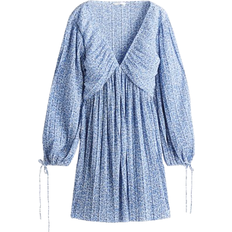 H&M Pleated Dress - Blue/Floral