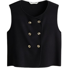 H&M Veste H&M Double Breasted Waistcoat - Black