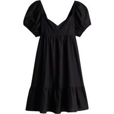 H&M Puff Sleeved Dress - Black